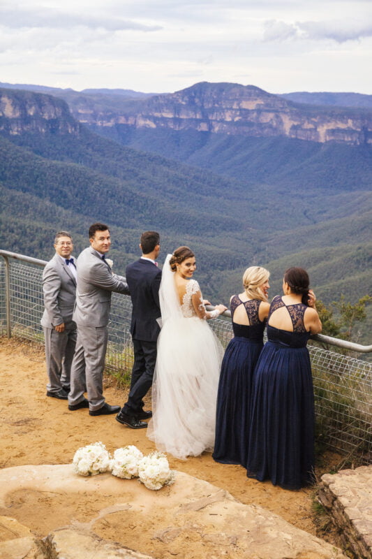 Bridal party in Blue Mountains
